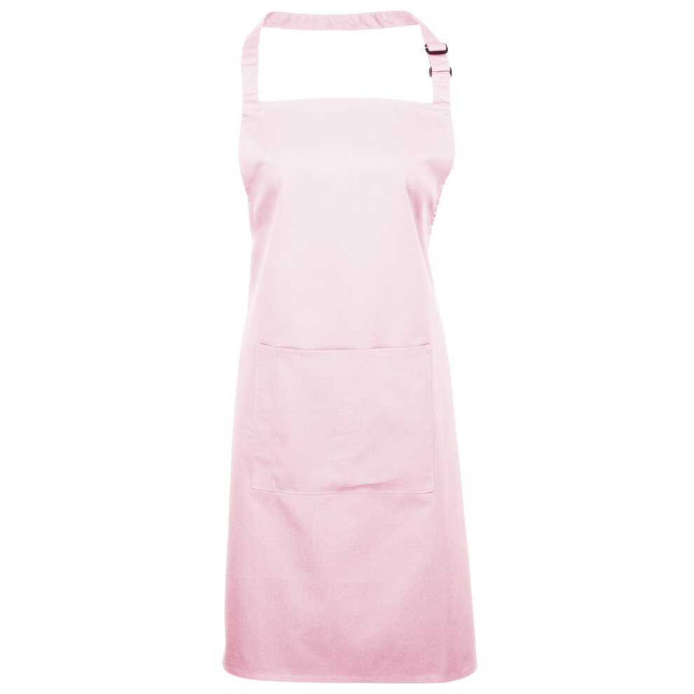 (One Size, Pink) Premier Ladies/Womens Colours Bip Apron With Pocket / Workwear