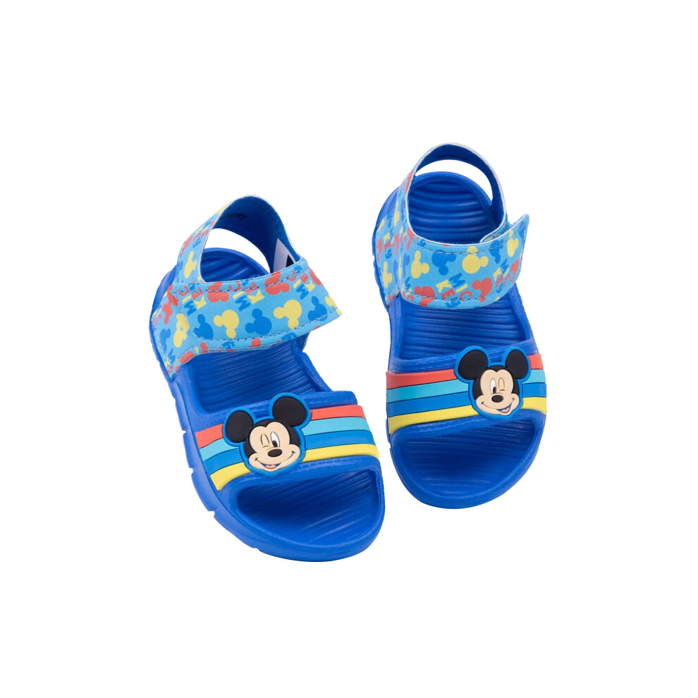 (11 UK Child, Blue) Disney Childrens/Kids Mickey Mouse Sandals