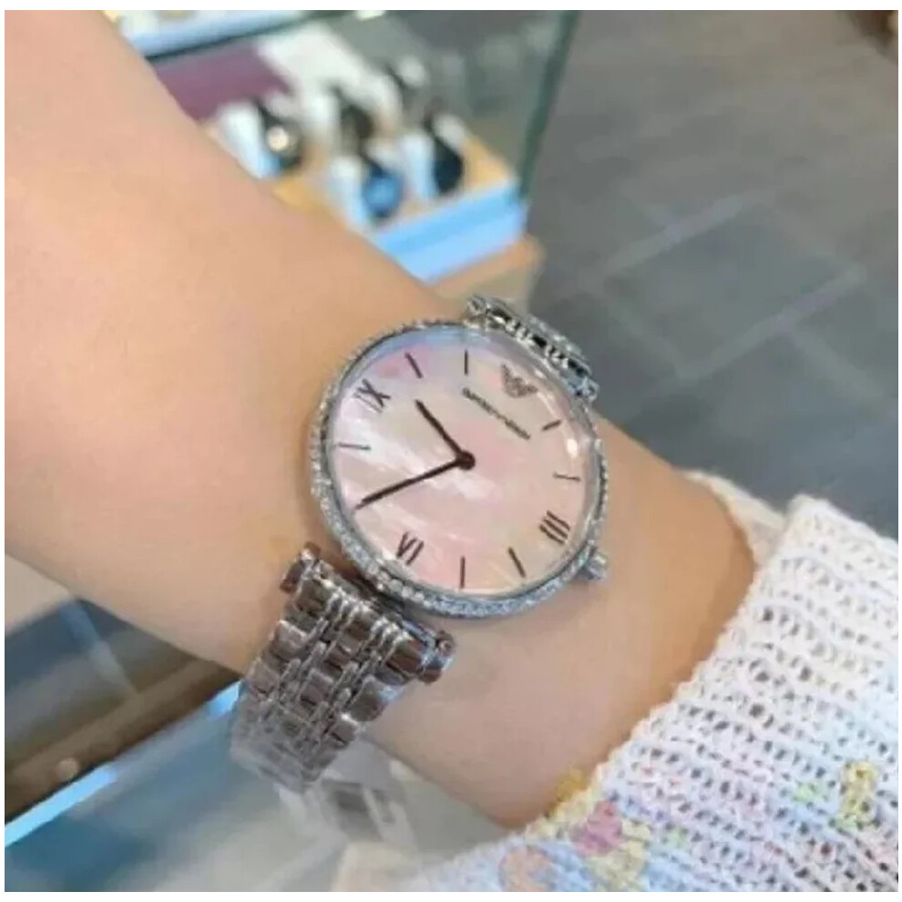 Emporio Armani AR1779 Gianni T Bar Women s Watch Pink Dial Swarovski on OnBuy
