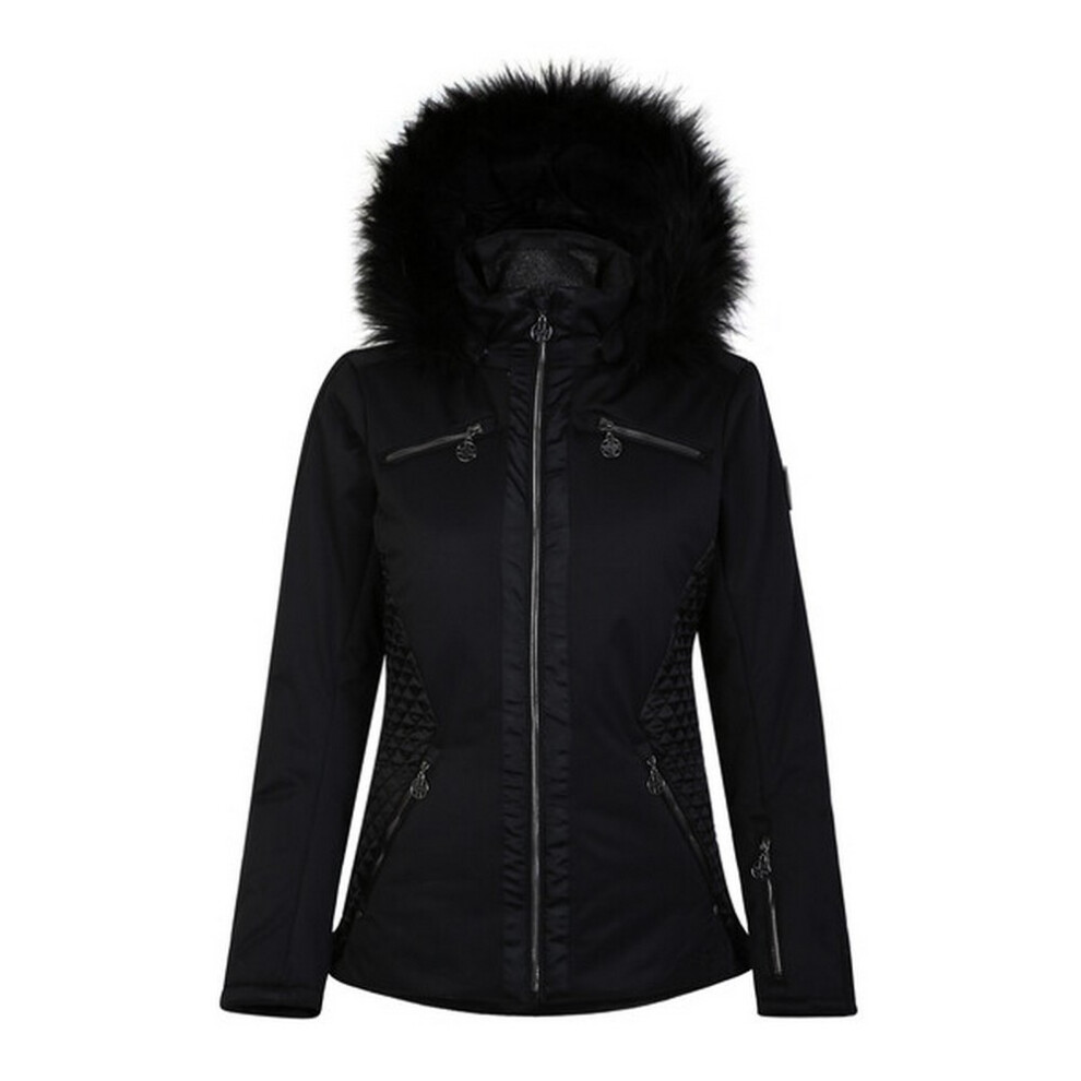 (14 UK, Black) Dare 2B Womens/Ladies Julien Macdonald Supermacy Plain Ski Jacket