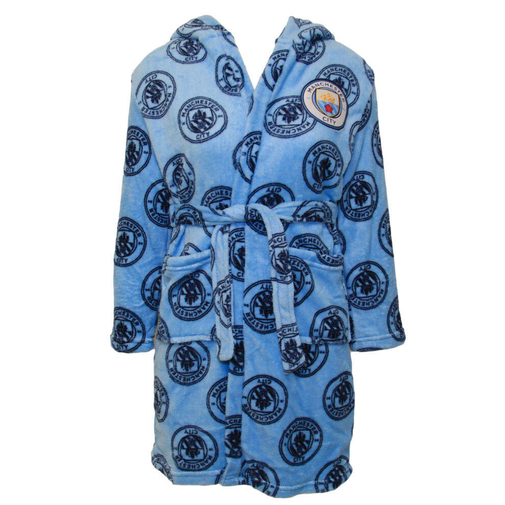 (15 Years, Sky Blue) Manchester City FC Childrens/Kids Dressing Gown