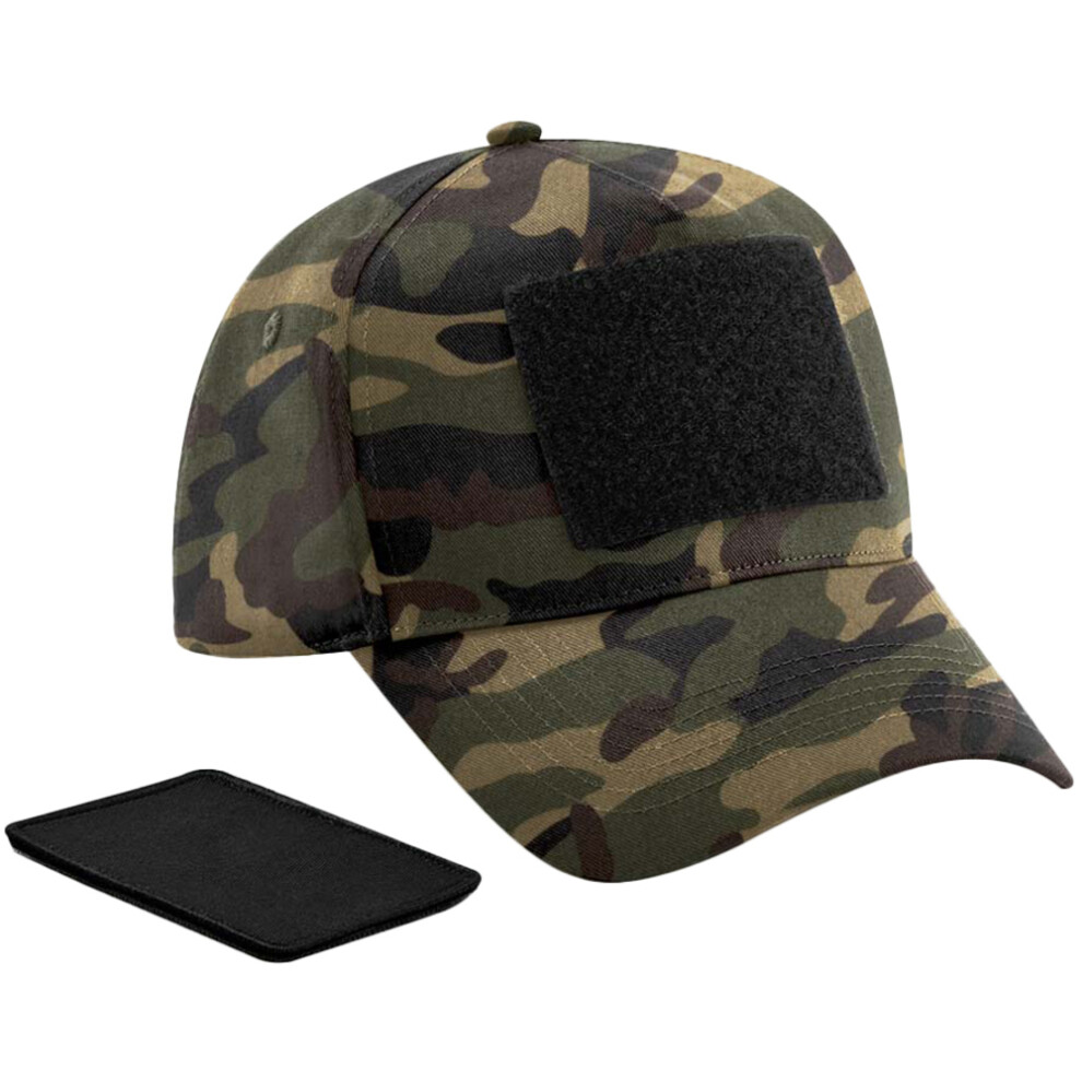 Beechfield Men's (One Jungle Camo) Panel Removable Patch Baseball Cap Size 5