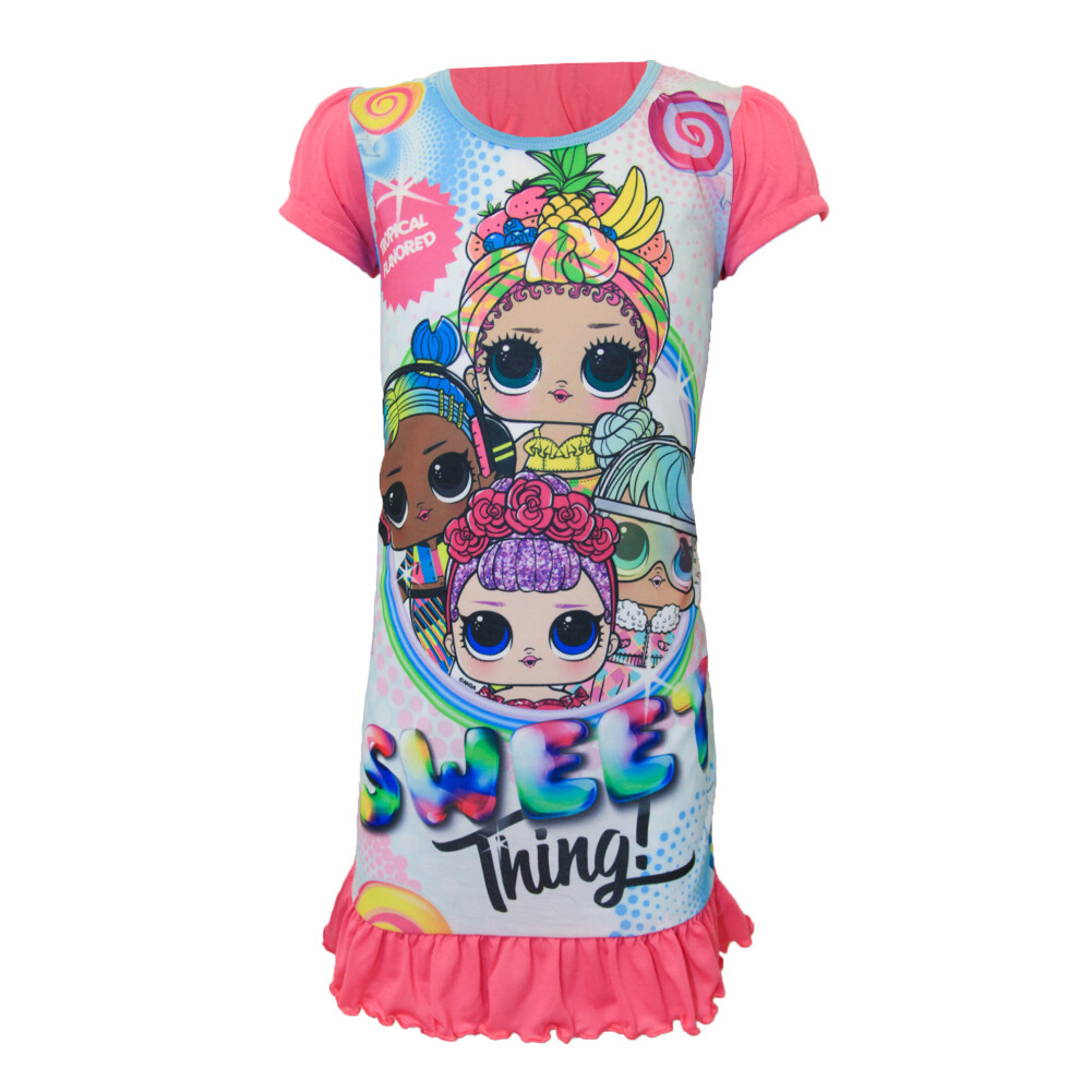 (7-8 Years, Pink) LOL Surprise Childrens Girls Sweet Thing Nightdress