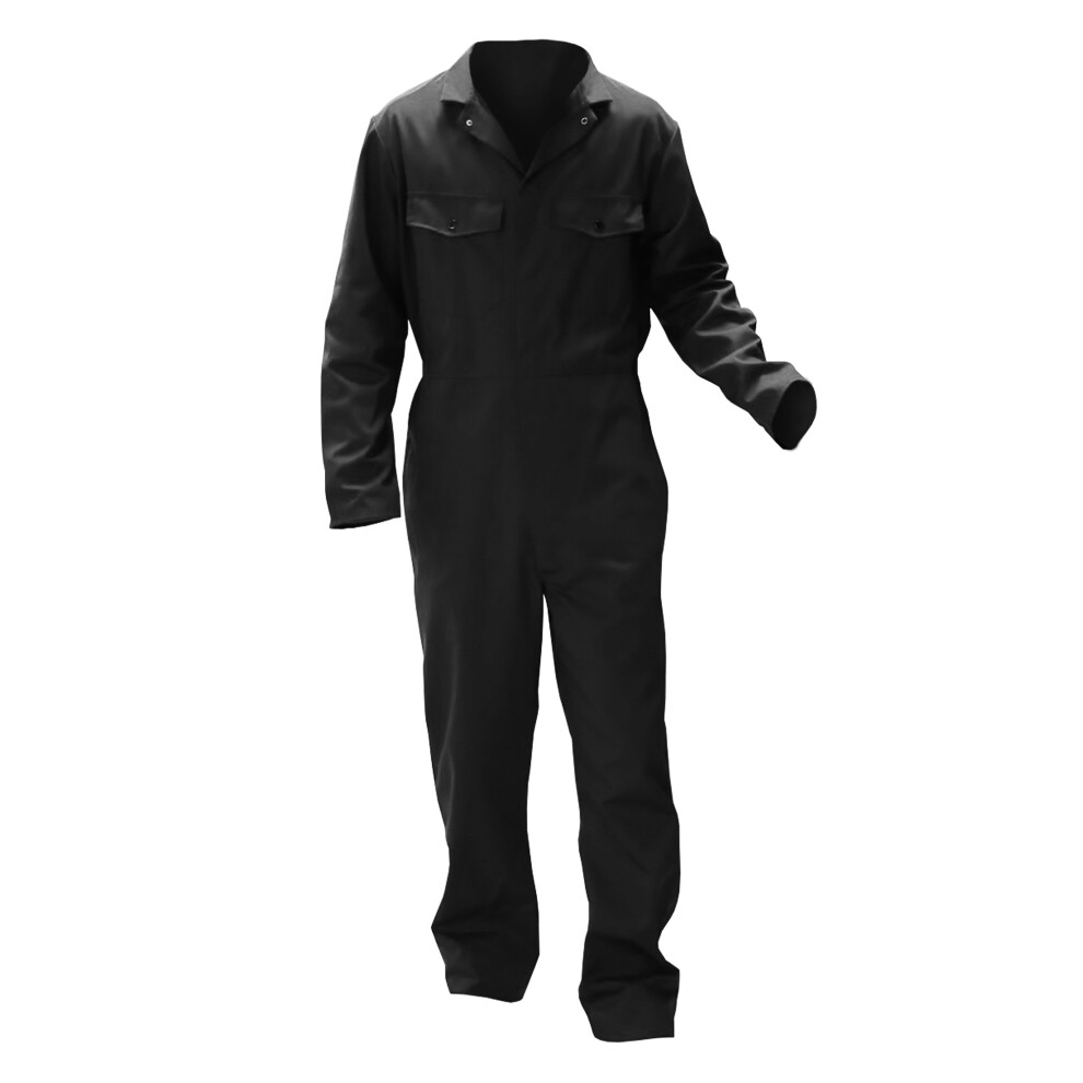 (S/R, Black) Warrior Mens Stud Front Coverall