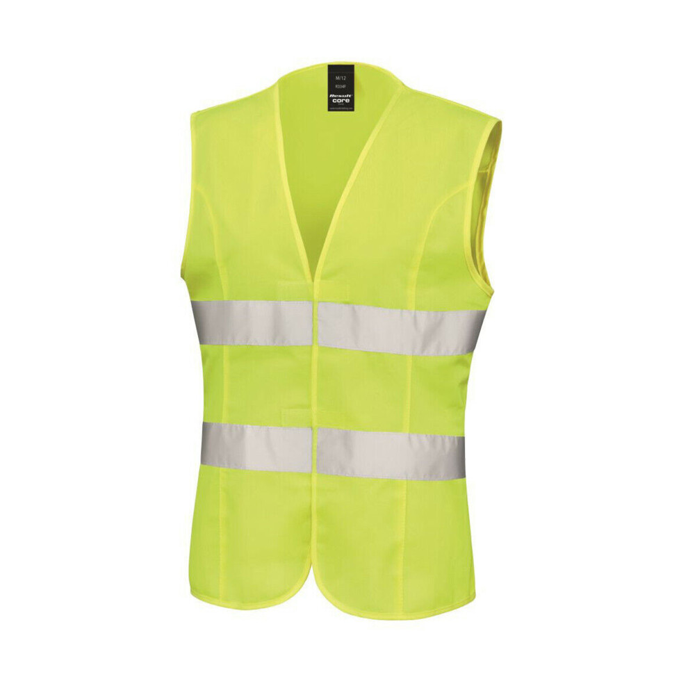 (XS/8, Fluorescent Yellow) Result Core Womens/Ladies Sleeveless Hi Vis Vest