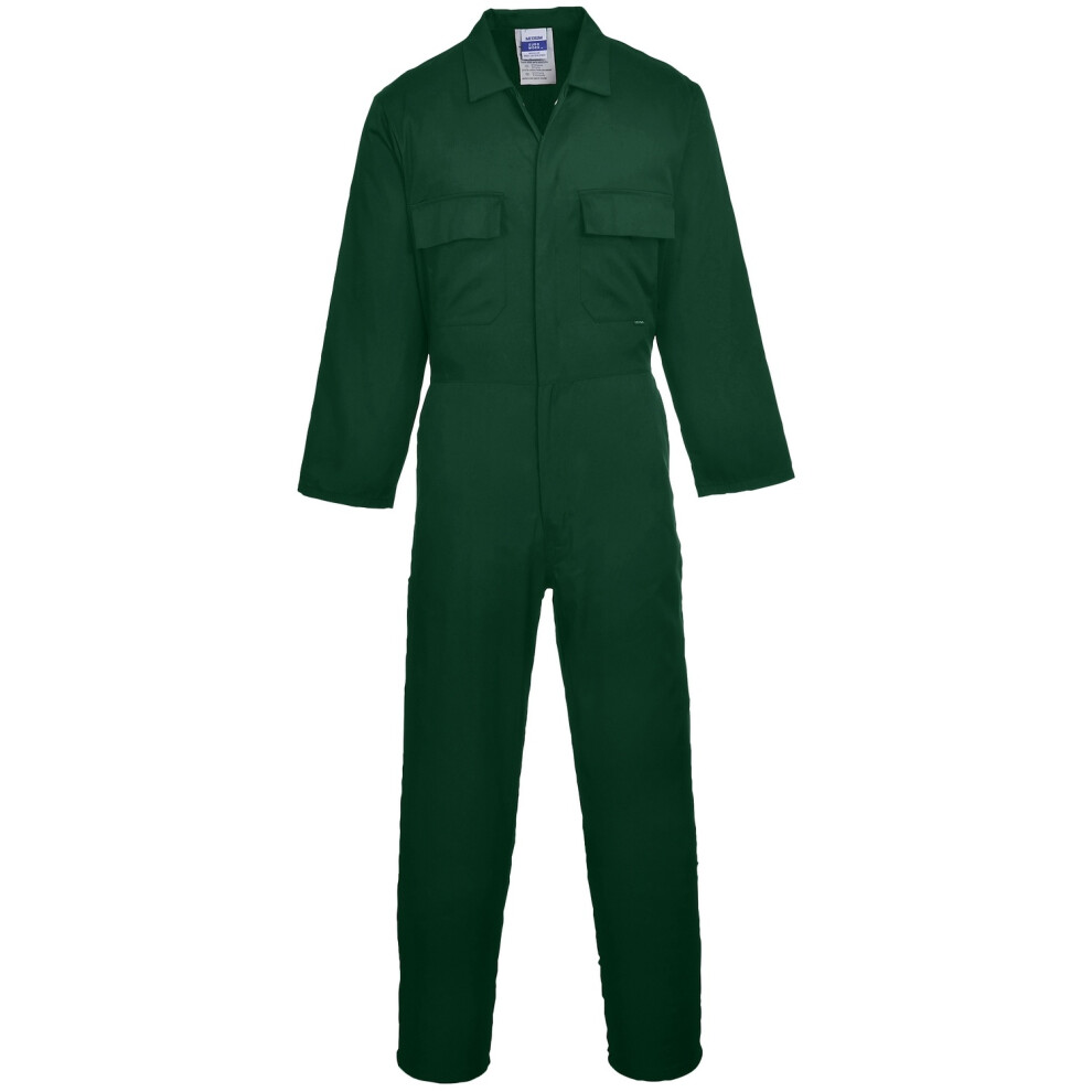 (2XL x Regular, Bottle) Portwest Mens Euro Work Polycotton Coverall (S999) / Workwear