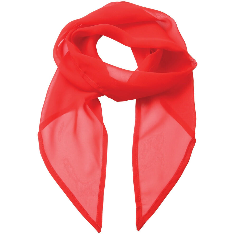 (One Size, Strawberry Red) Premier Ladies/Womens Work Chiffon Formal Scarf