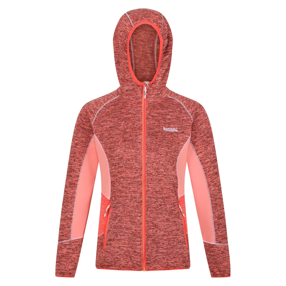 (12 UK, Fusion Coral/Neon Peach) Regatta Womens/Ladies Walbury III Full Zip Fleece Jacket