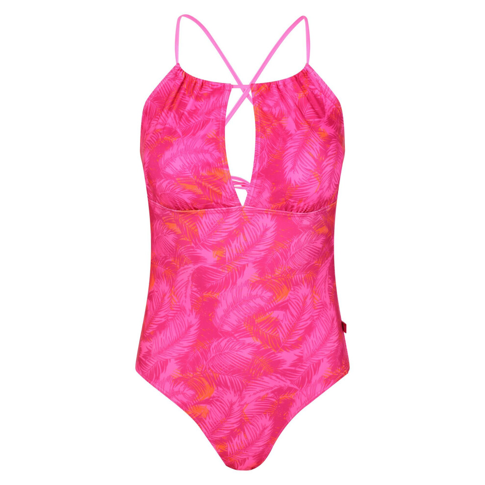 (14 UK, Pink Fushion) Regatta Womens/Ladies Halliday One Piece Swimsuit