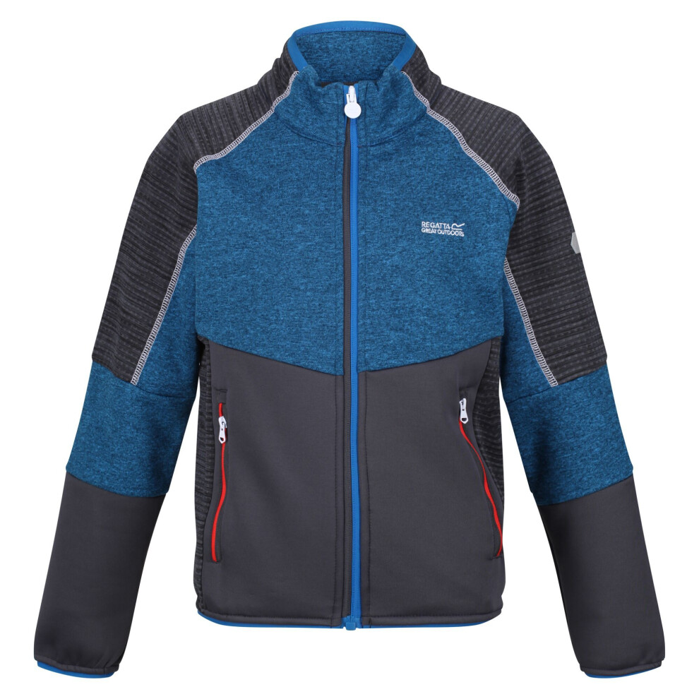 (11-12 Years, Imperial Blue/India Grey) Regatta Childrens/Kids Oberon V Soft Shell Jacket