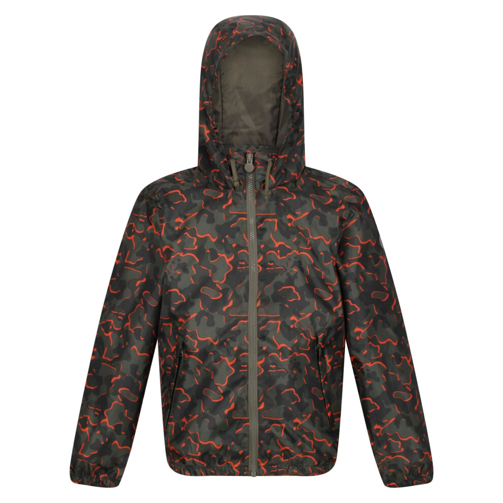 (3-4 Years, Grape Leaf) Regatta Childrens/Kids Catkin Camo Waterproof Jacket