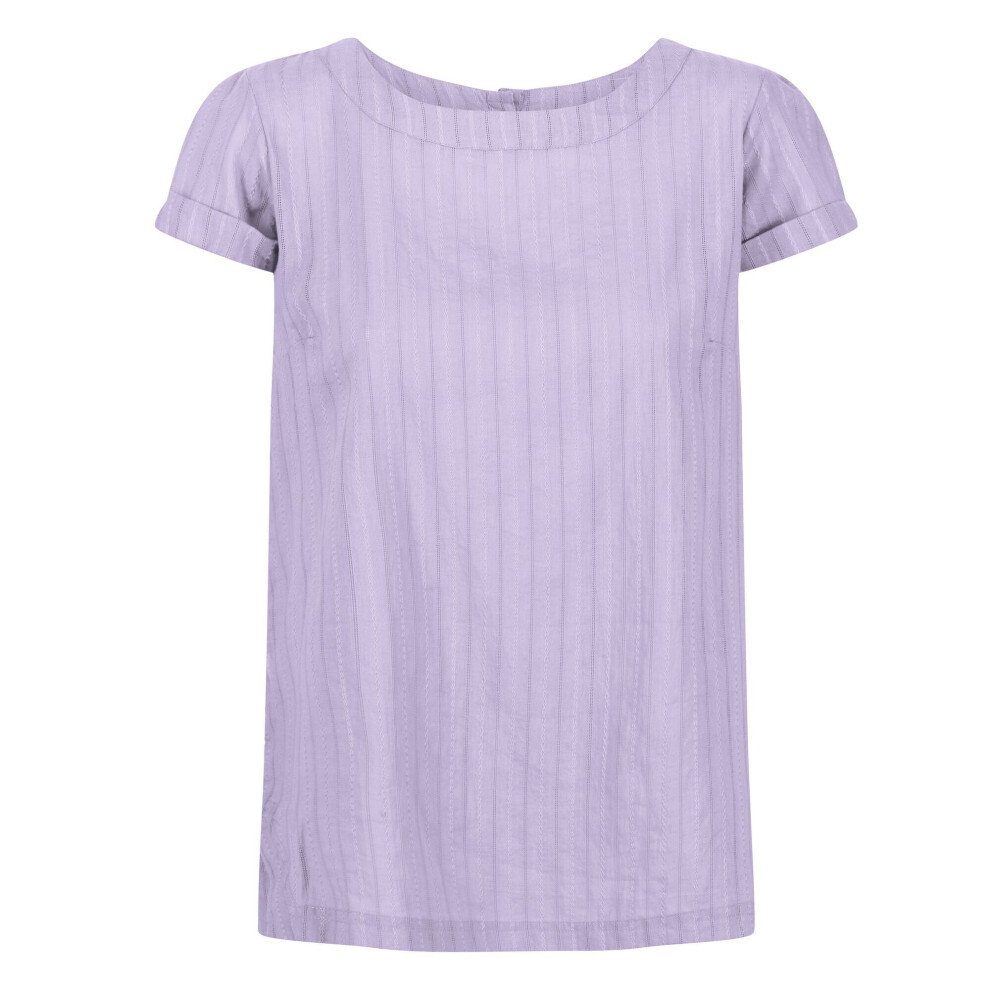 (20 UK, Pastel Lilac) Regatta Womens/Ladies Jaelynn Dobby Cotton T-Shirt