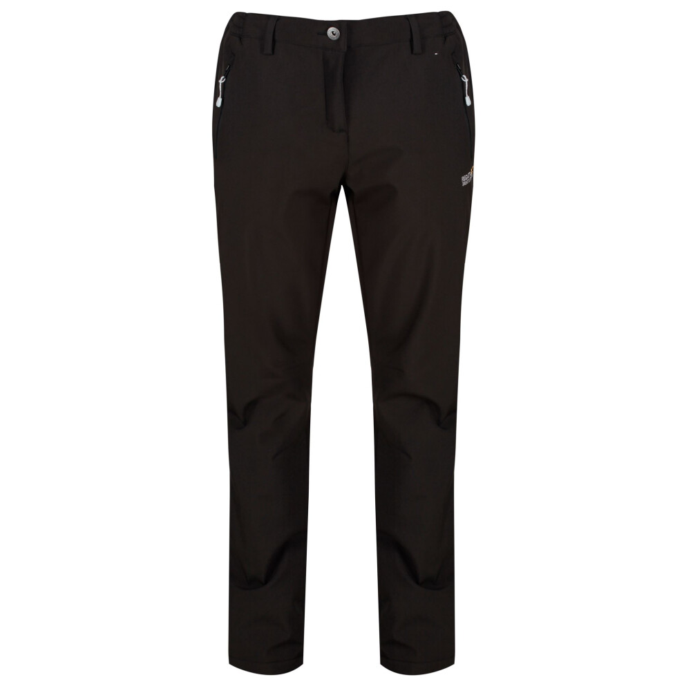 (8, Black) Regatta Great Outdoors Womens/Ladies Geo Softshell II Long Leg Trousers