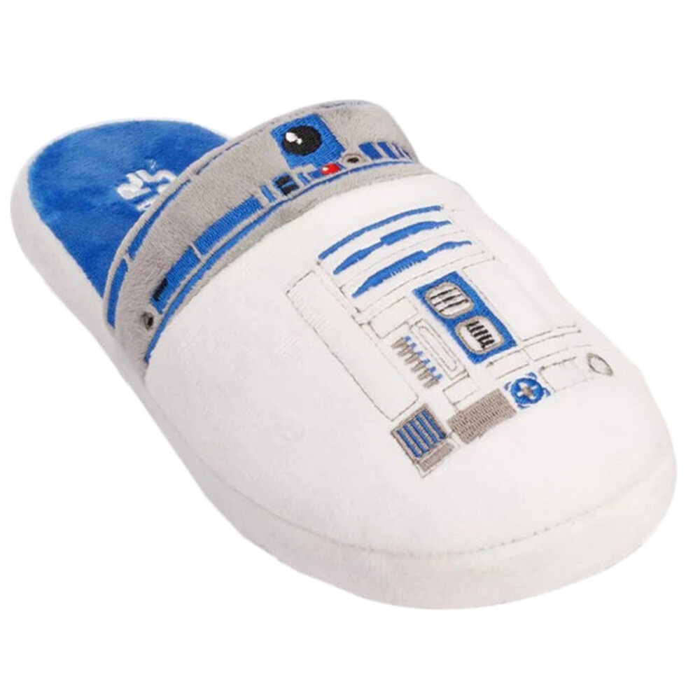 (11 UK-12 UK, Blue/White/Grey) Star Wars Mens R2-D2 Slippers