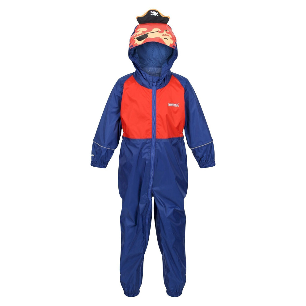 (12-18 Months, New Royal) Regatta Childrens/Kids Charco Pirate Waterproof Puddle Suit