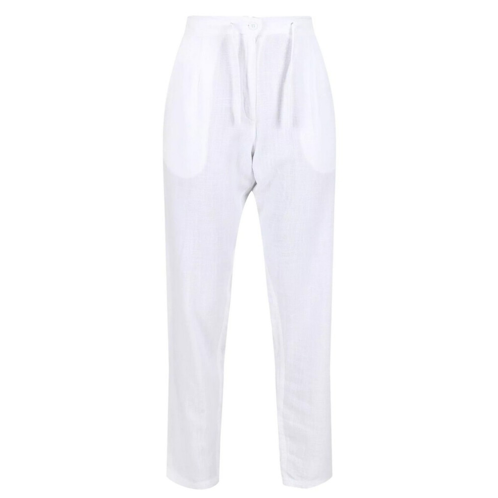 (16 UK, White) Regatta Womens/Ladies Maida Linen Trousers