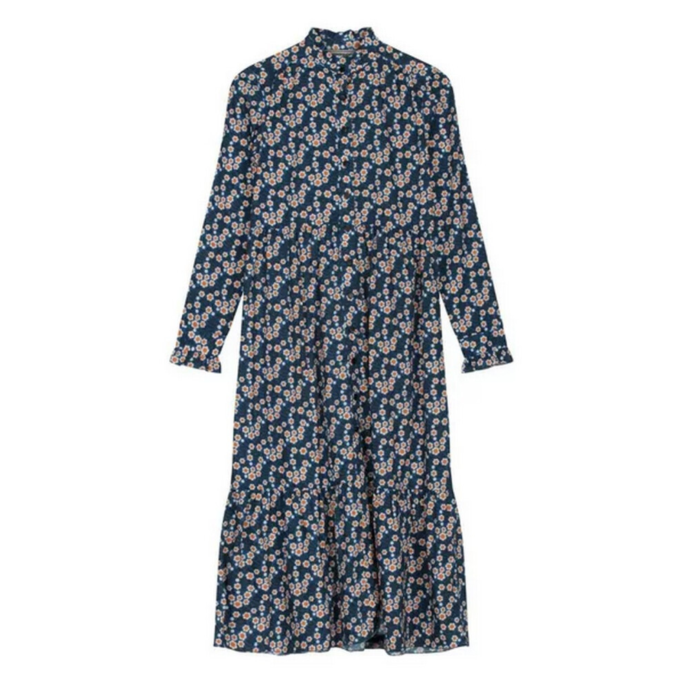 (16 UK, Blue) Regatta Womens/Ladies Orla Kiely Water Floral Long-Sleeved Midi Dress