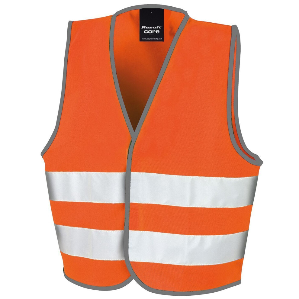 (7-9 Years, Fluorescent Orange) Result Core Kids Unisex Hi-Vis Safety Vest