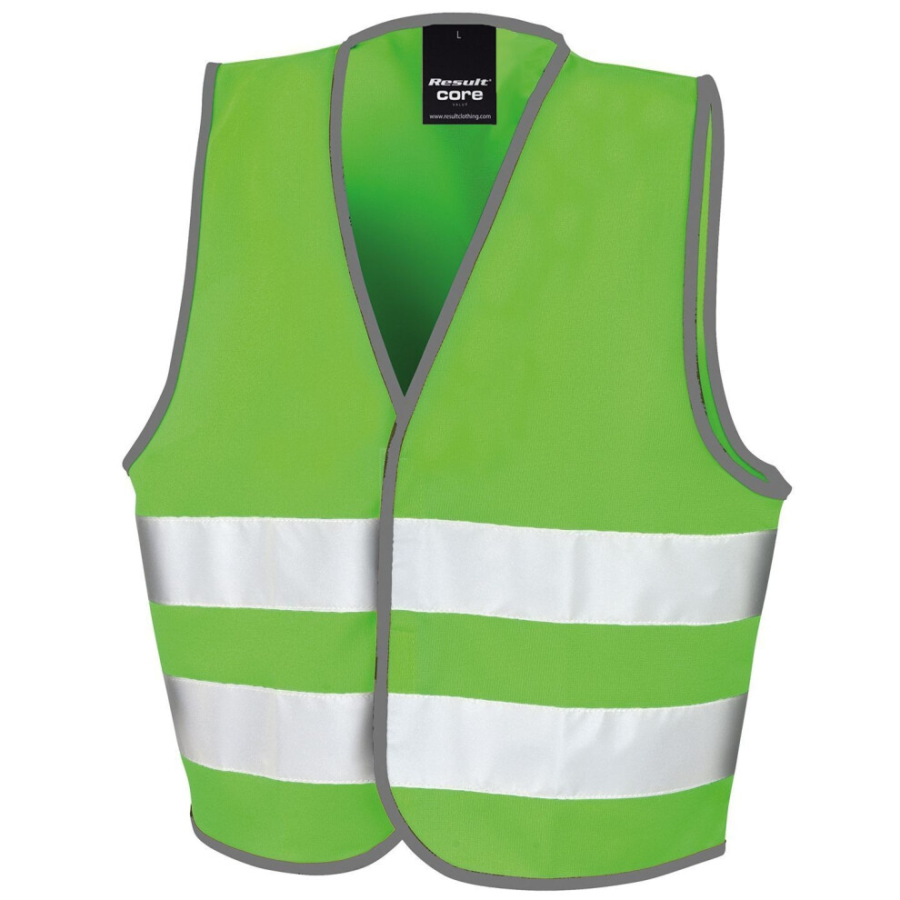 (7-9 Years, Lime Green) Result Core Kids Unisex Hi-Vis Safety Vest