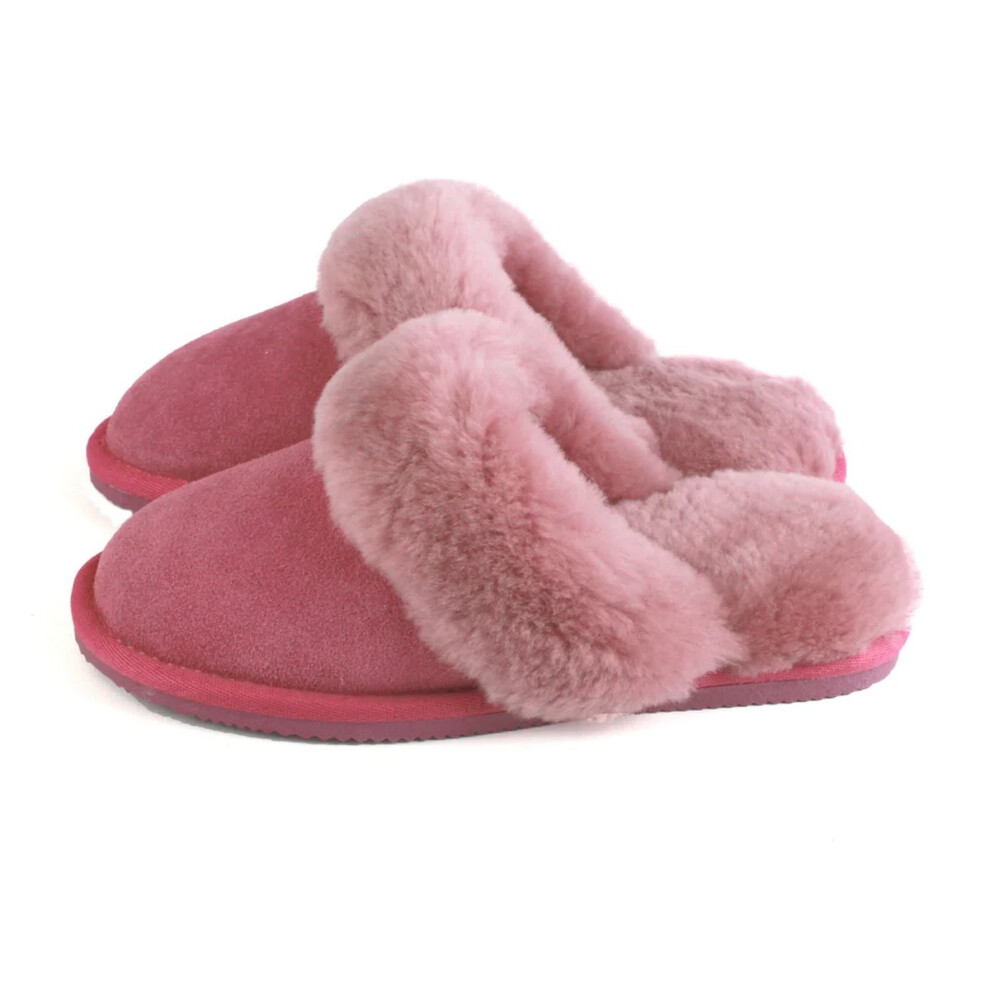 (6 UK, Pink) Eastern Counties Leather Womens/Ladies Grace Sheepskin Slippers