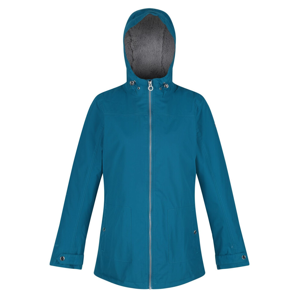 (8 UK, Gulfstream) Regatta Womens/Ladies Bergonia II Hooded Waterproof Jacket