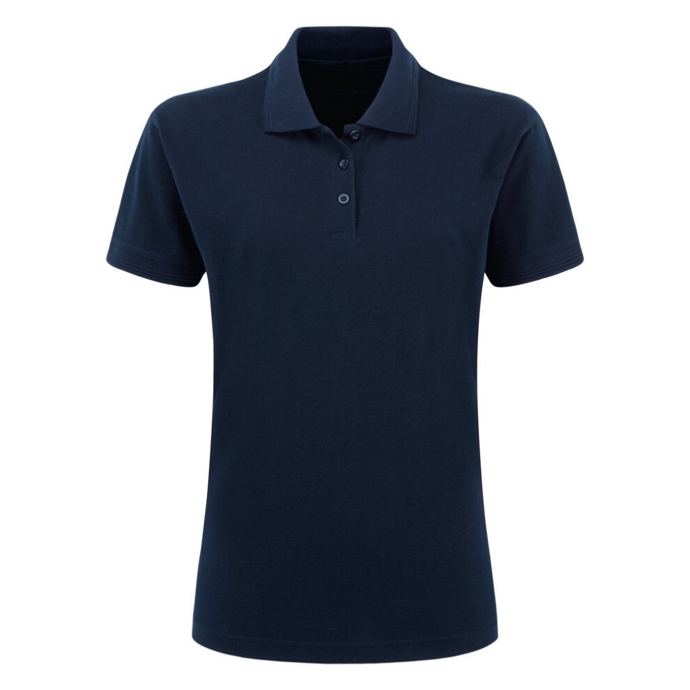 (16 UK, Navy Blue) Ultimate Womens/Ladies Pique Polo