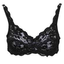 (38DD, Black) Marlon Womens/Ladies Sarah Lace Underwired Bra