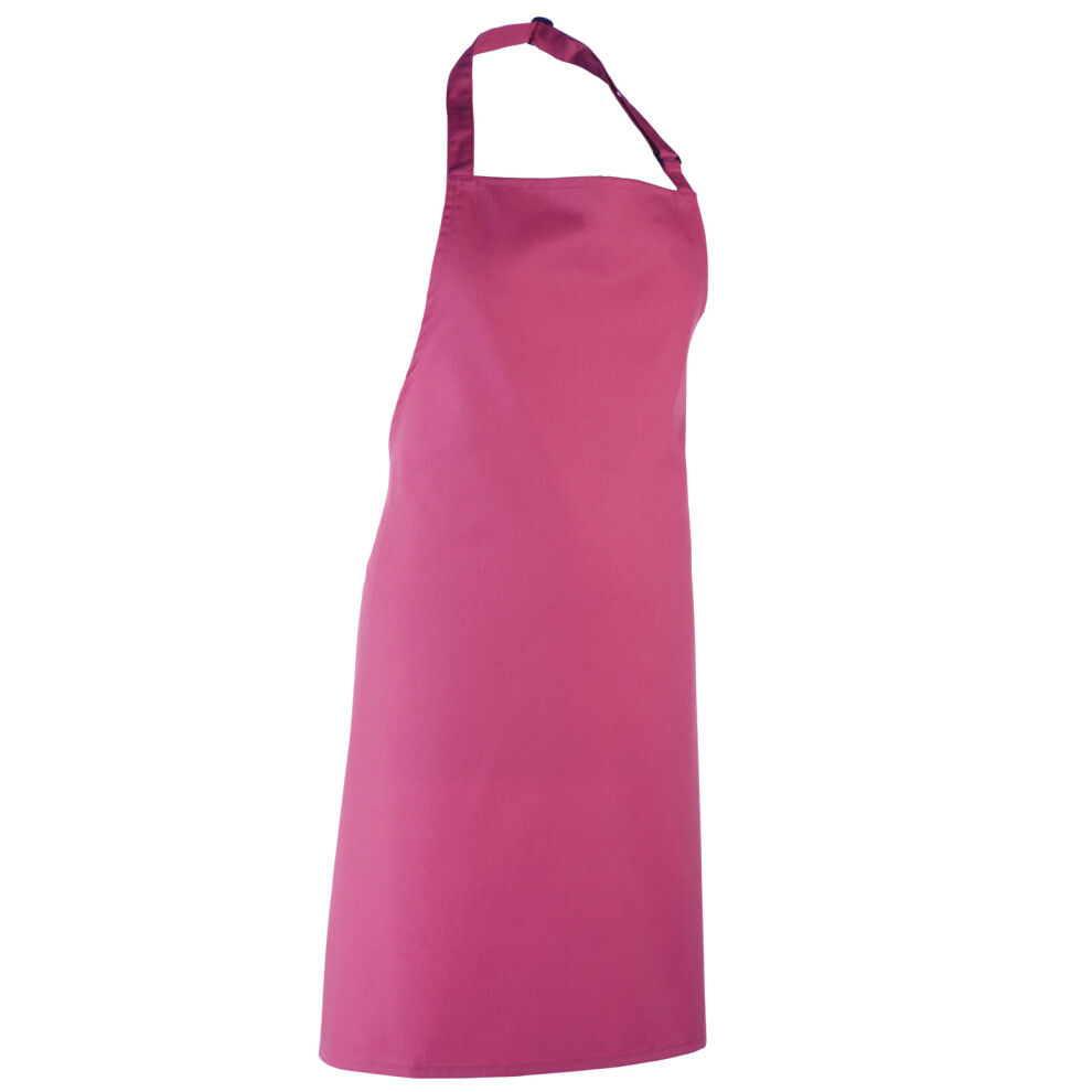 (One Size, Fuchsia) Premier Colours Bib Apron / Workwear