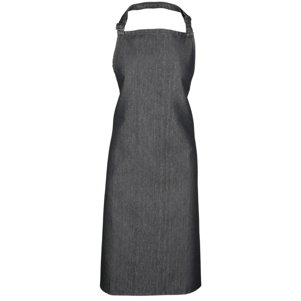 (One Size, Black Denim) Premier Colours Bib Apron / Workwear