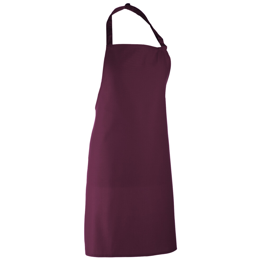 (One Size, Aubergine) Premier Colours Bib Apron / Workwear