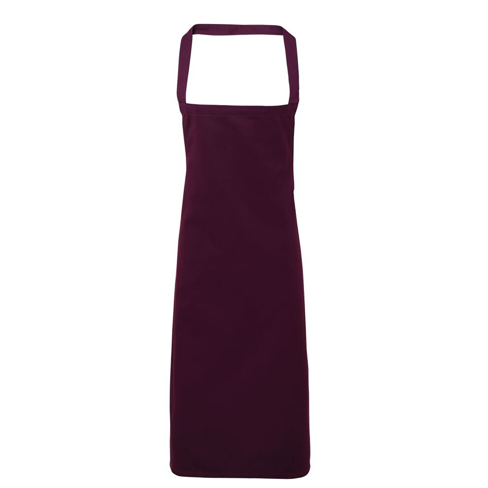 (One Size, Aubergine) Premier Ladies/Womens Slim Apron (no Pocket) / Workwear