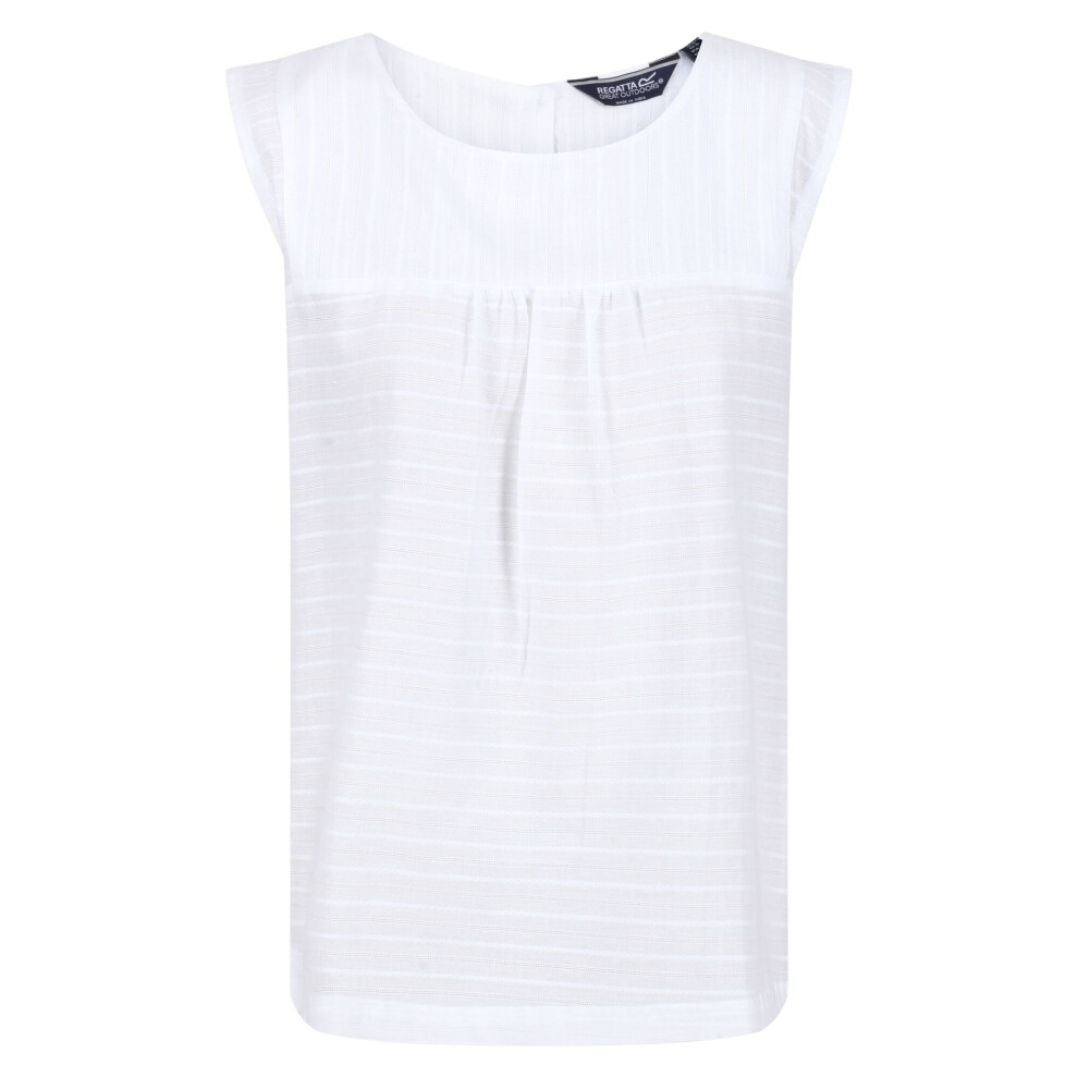 (14 UK, White) Regatta Womens/Ladies Bridgidine Linear Tank Top