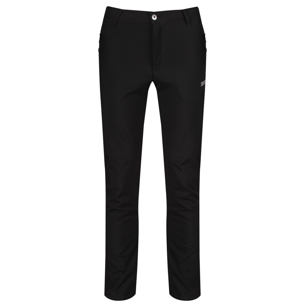 (33, Black) Regatta Great Outdoors Mens Adventure Tech Geo II Wind Resistant Regular Leg Softshell Trousers