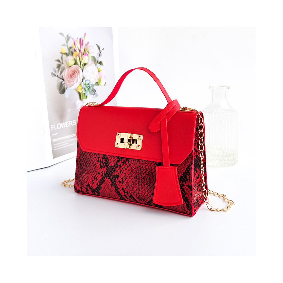 (Red) Womens Fashion Decoration Crossbody Bag Pu Material Convenient And Comfortable