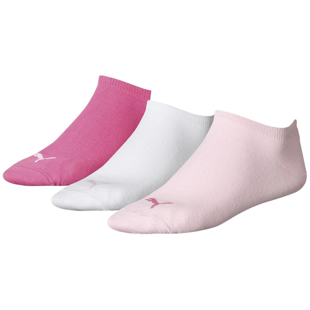 (2.5 UK-5 UK, Pink) Puma Unisex Adult Invisible Socks (Pack of 3)