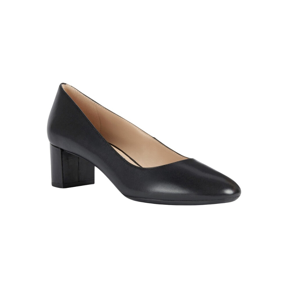 (7 UK, Black) Geox Womens/Ladies D Pheby 50 B Leather Court Shoes