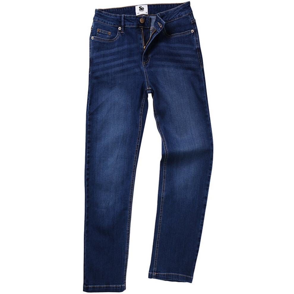 AWDis So Denim Womens/Ladies Katy Straight Jeans-image-OPC-P555ZKY-NEW