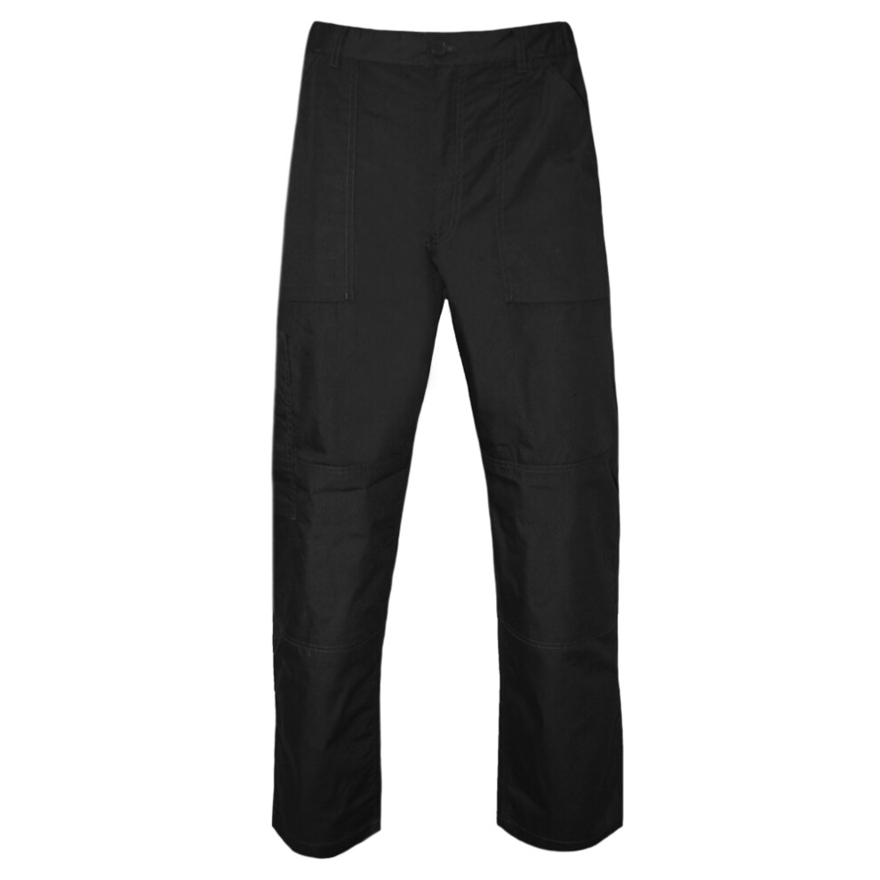 (22 Long, Black) Regatta Womens/Ladies New Action Water Repellent Trousers