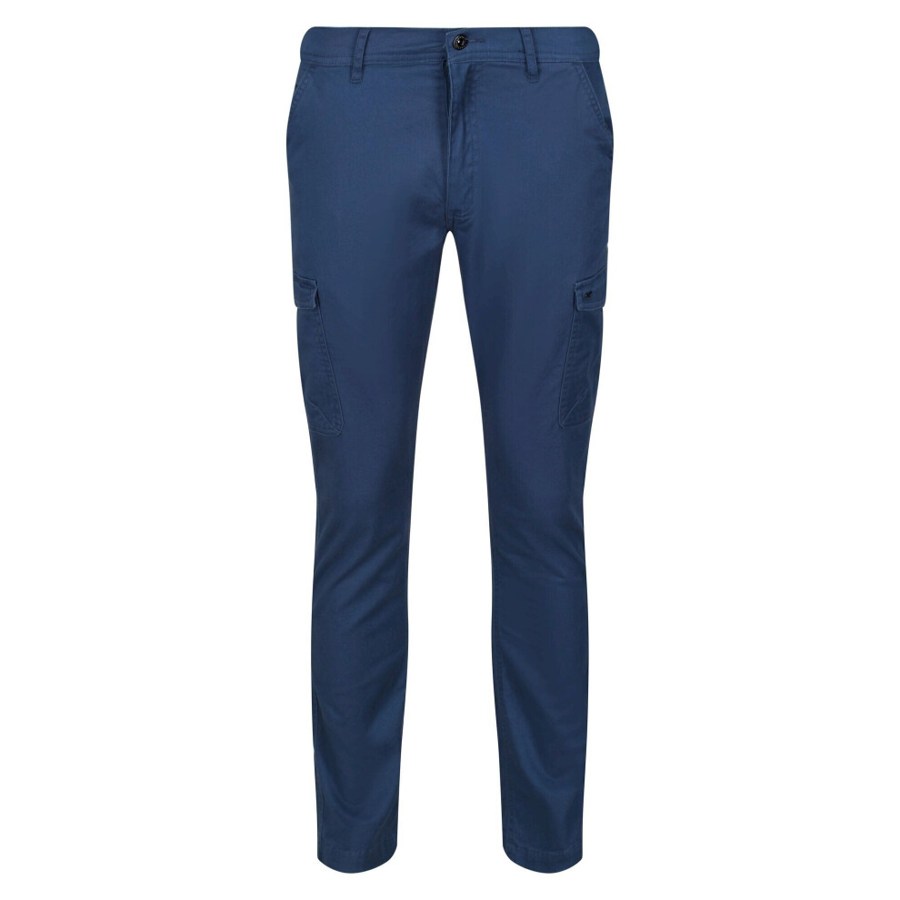 (36L, Dark Denim) Regatta Mens Bryer II Cargo Trousers