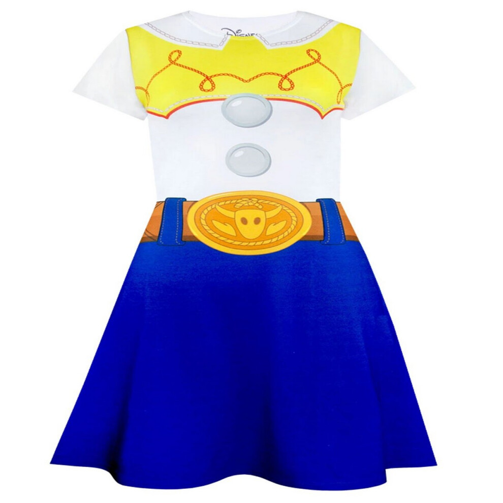 Photos - Fancy Dress  Toy Story Girls Jessie Costume Dress(11-12 Years, White/Blue)