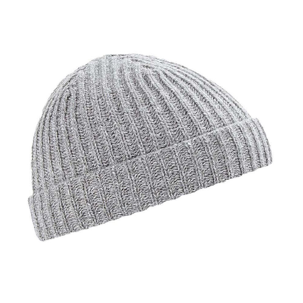 (One Size, Heather Grey) Beechfield Unisex Retro Trawler Winter Beanie Hat