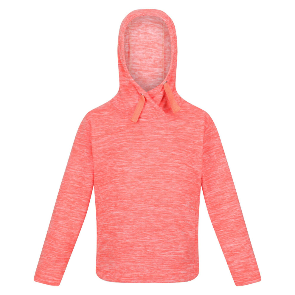 (7-8 Years, Fusion Coral) Regatta Girls Kalina Marl Fleece Hoodie