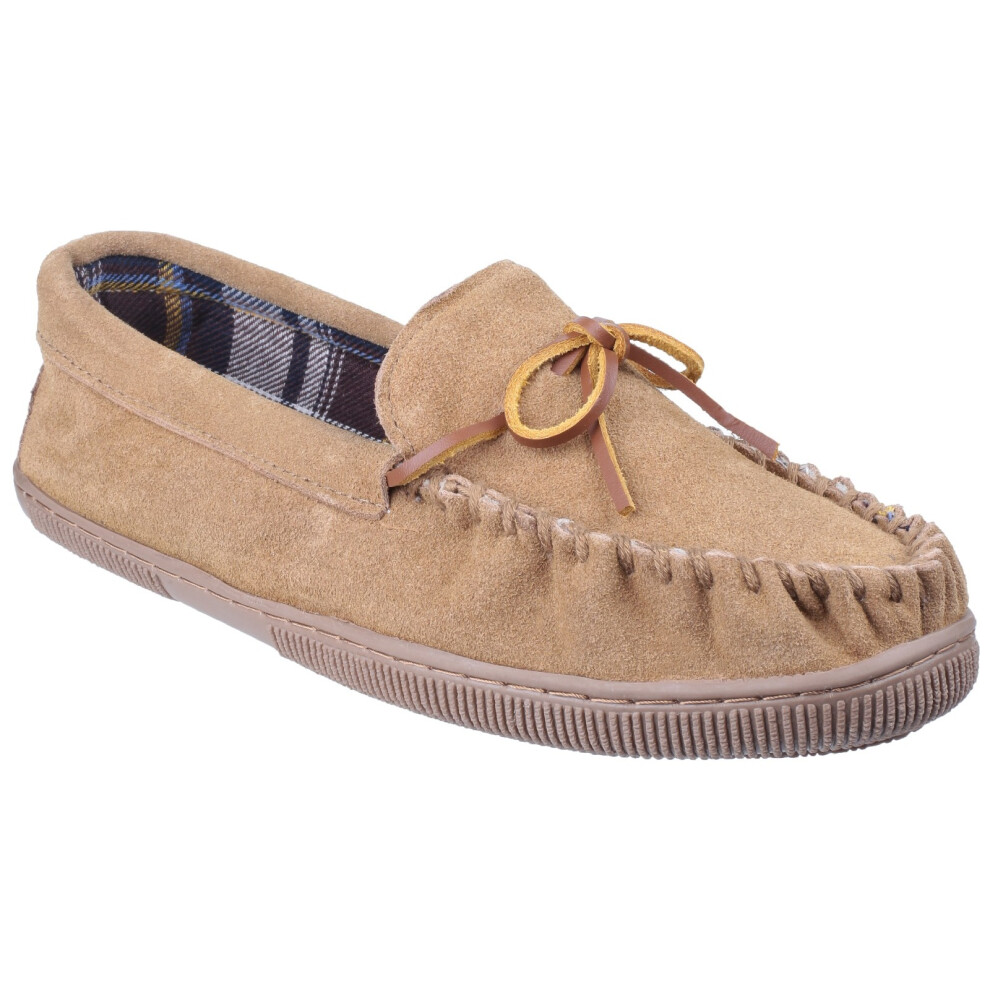 (8 UK, Beige) Cotswold Suede Alberta Slipper / Mens Slippers