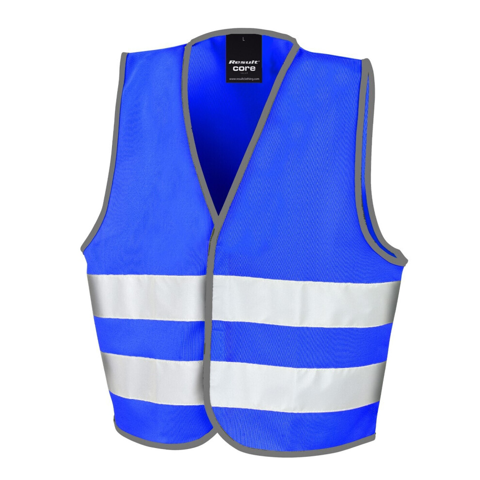 (10-12 Years, Royal Blue) SAFE-GUARD by Result Childrens/Kids Core Enhanced Hi-Vis Vest