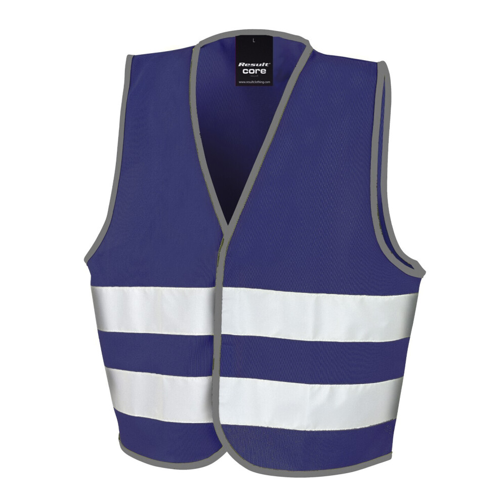 (7-9 Years, Navy) SAFE-GUARD by Result Childrens/Kids Core Enhanced Hi-Vis Vest