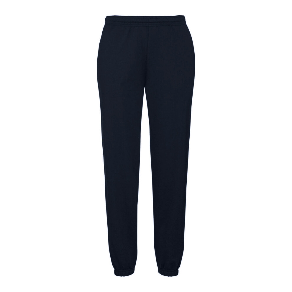 (3XL, Deep Navy) Fruit Of The Loom Mens Premium 70/30 Elasticated Jog Pants / Jogging Bottoms