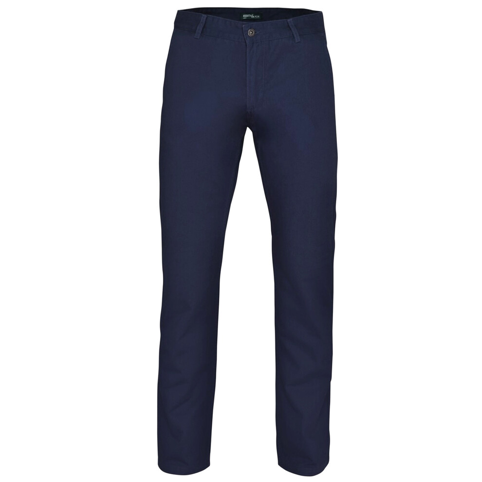 (ST, Navy) Asquith & Fox Mens Classic Casual Chinos/Trousers