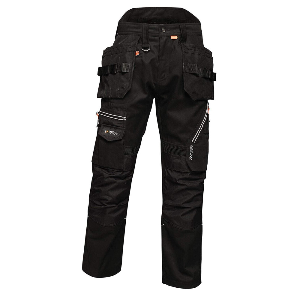 (30R, Black) Regatta Mens Execute Holster Premium Work Trousers