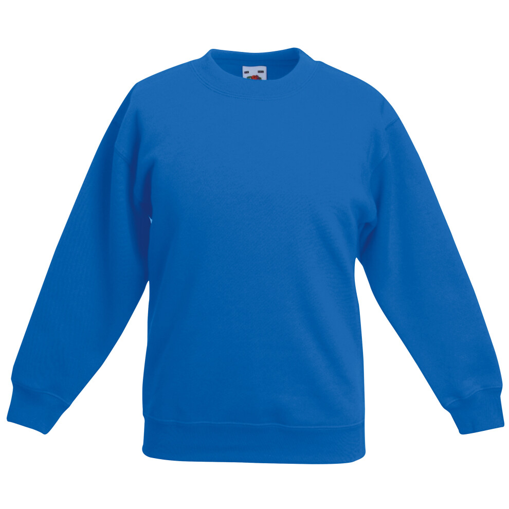 (14-15, Royal Blue) Fruit Of The Loom Kids Unisex Classic 80/20 Set-In Sweatshirt