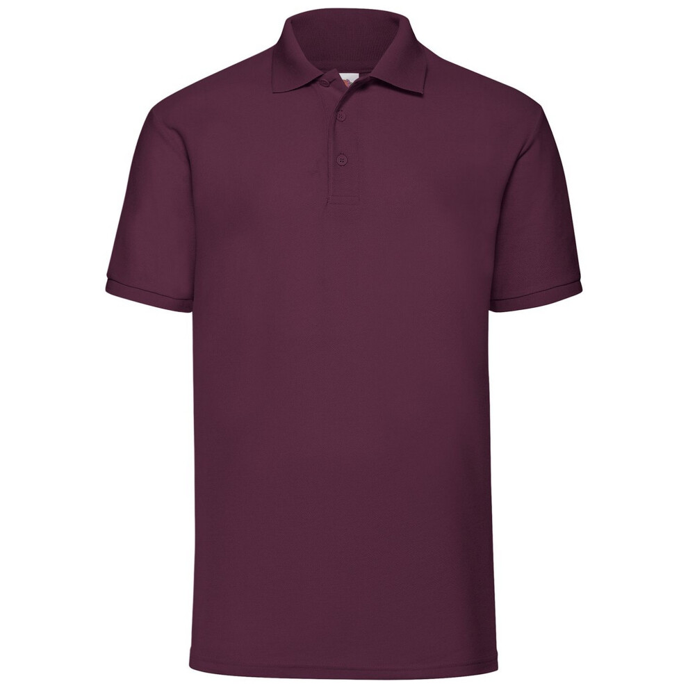 (14-15, Burgundy) Fruit Of The Loom Childrens/Kids Unisex 65/35 Pique Polo Shirt (Pack of 2)